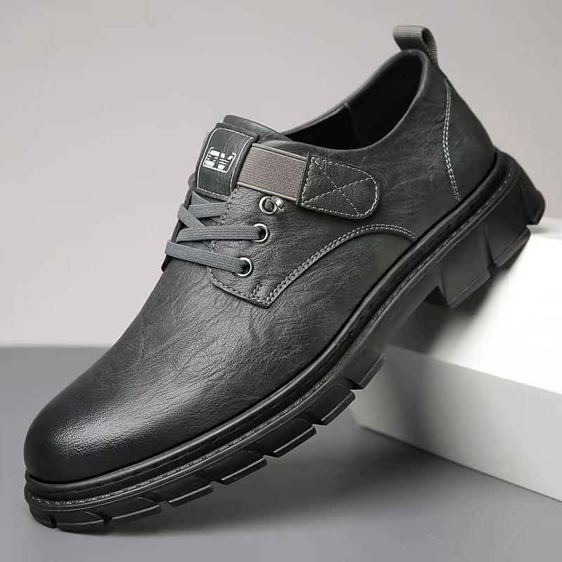 Spring New Men's Leather Shoes, Casual Walking Shoes, Fashionable and Comfortable Shoes