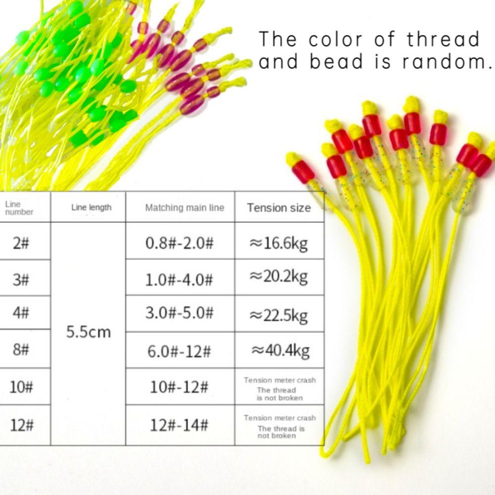 50PCS Improve Pull Fishing Pole Tip Rope PE Fly Fishing Loop Connectors  Main Line