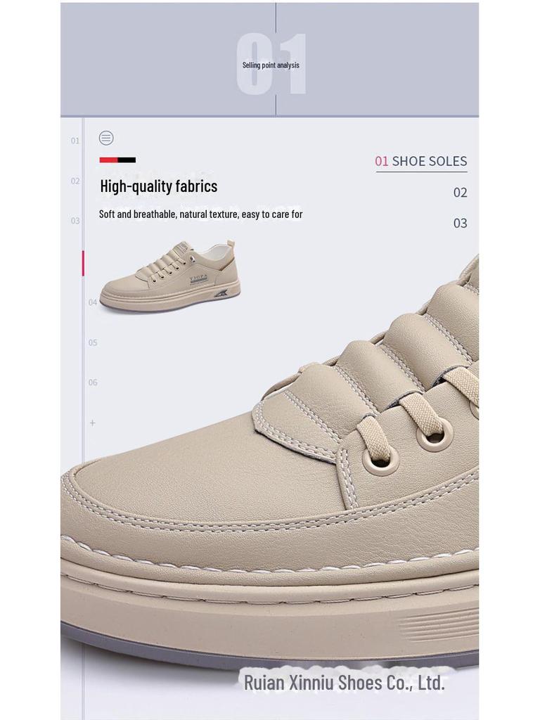 2024 Popular Men's Breathable Casual White Anti-Skateboard Shoes