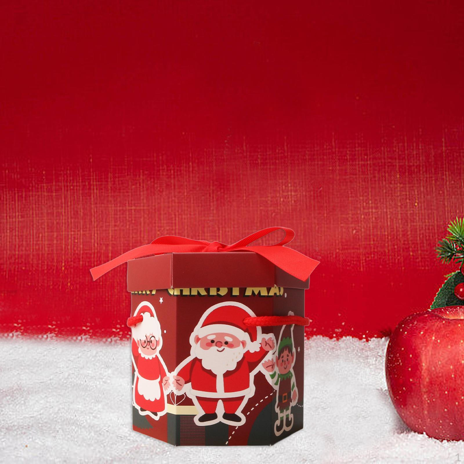 

Рождественская коробка для конфет, украшение для печенья, декоративный праздничный бумажный подарочный контейнер для вечеринки Christmas Family