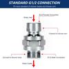 Shower Head Swivel Adapter Balls Joint Brass Adjustable Showerhead Connector Replacement Shower Arm Extension Hardware