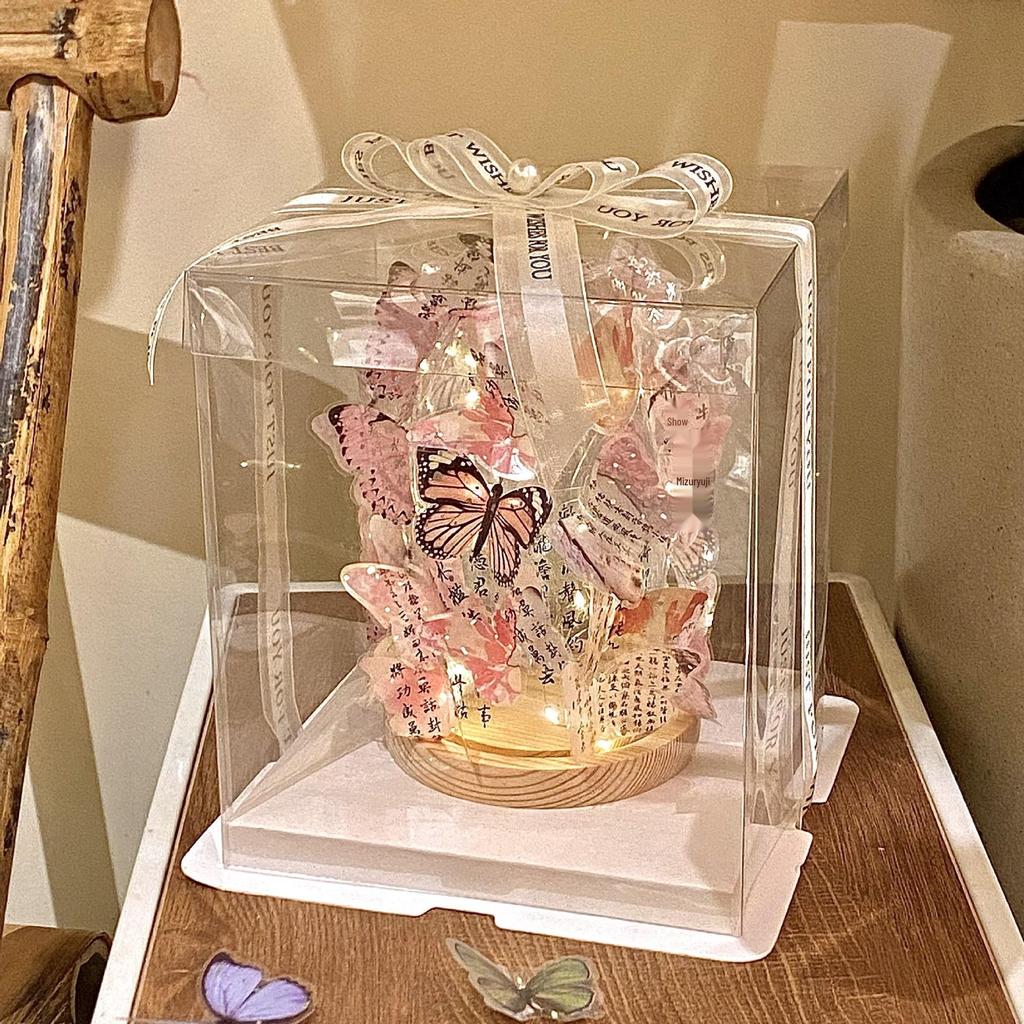 Luminous Butterfly Night Light Ornament - Ancient Style for TV Cabinet or Desk Decor