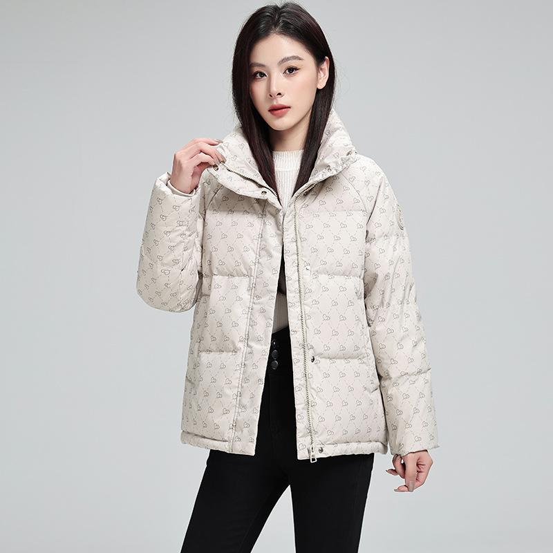Jacket Women's Short Winter Thin Thickened Printed Collar Women's Jackets