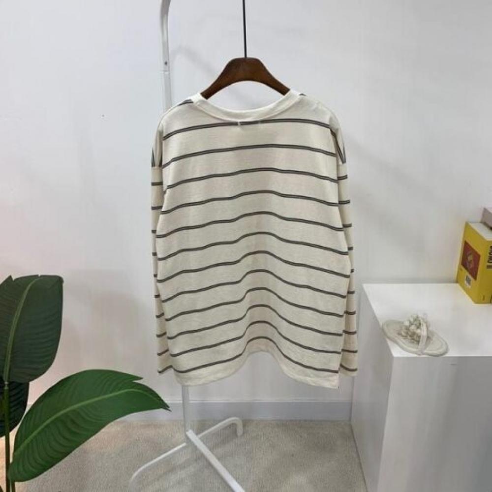 C S In The Room overSized STripe Long Sleeve T ShirT 3Color