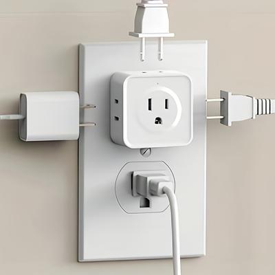 1 Multi-Plug Outlet Splitter, Multi-Outlet Expansion Adapter with 5 Outlets, Side Outlet Splitter Box for Cruise, Travel, Office, Dormitory Essentials