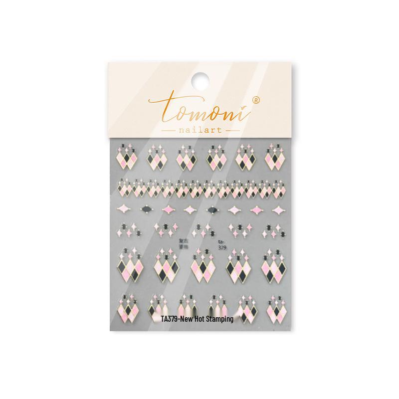 

Tomoni x Tata Diamond Grid Nail Art Stickers