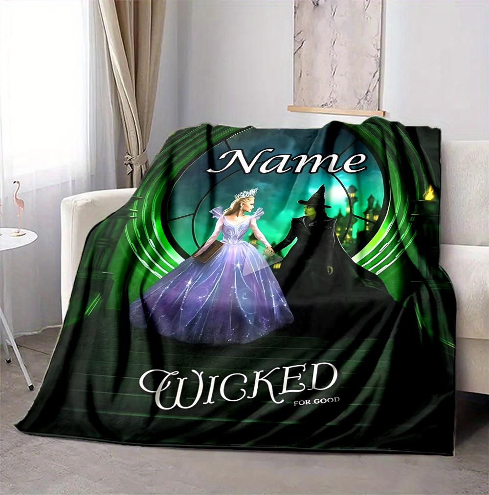 Custom Name Light Shadow Flannel Blanket Throw Blanket Soft Warm Sofa Bed Decor Unique Gift