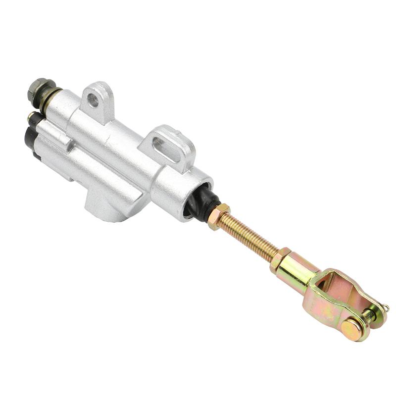Motorcycle Rear Brake Pump Foot Hydraulic Brake Master Cylinder Pump For Motorcycle ATV and Dirt Bike Accessories Universal серебряный