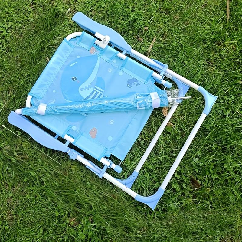 Barn Strand Fällbar Campingstol - Barn Campingstol med Utomhusparaply - Lättviktig och Robust -
