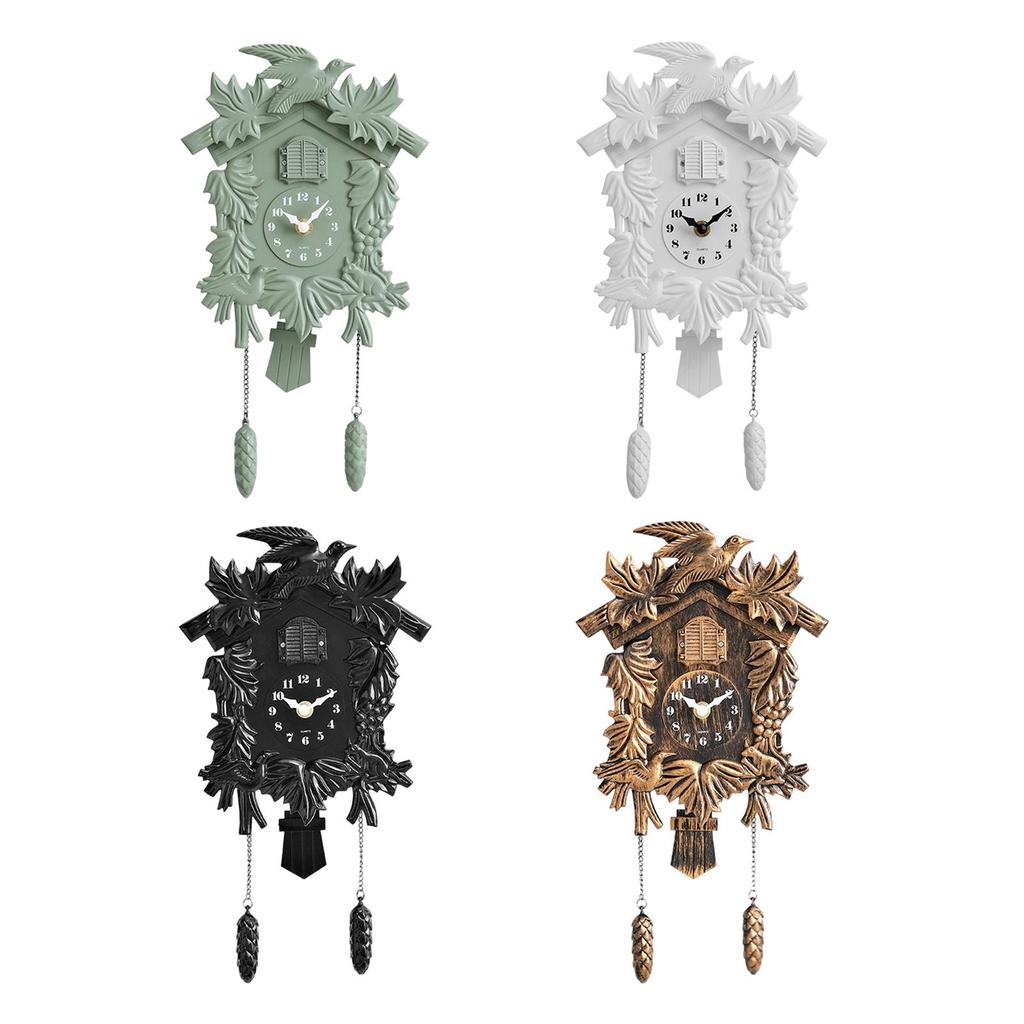Cuckoos Clock Silent Hourly Chime Gifts Easily Read Ornament Decorative Accessories for Classroom Living Room Cafe Bar Study DEN