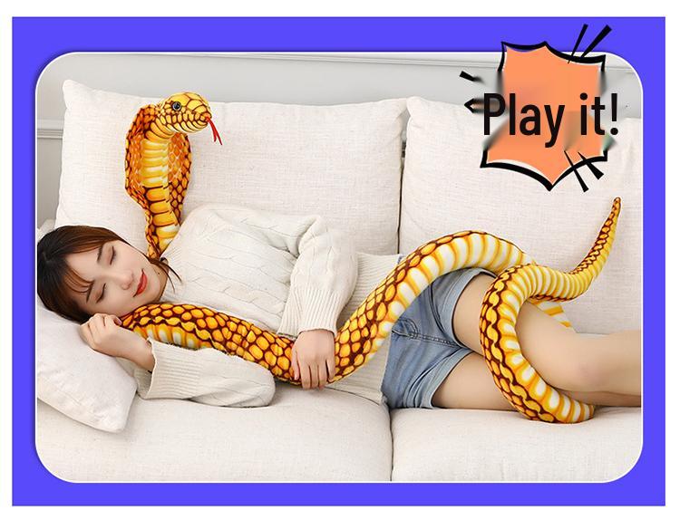 Cobra Plush Snake Simulation Doll - Large Zodiac Python Prop
