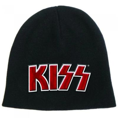 Kiss Berretto unisex adulto con logo rosso su bianco