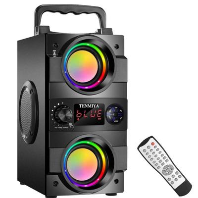 TOPROAD 40W(60W Peak) Portable Bluetooth Speakers with Subwoofer Wireless Stereo Rich Bass Boombox with LED Lights