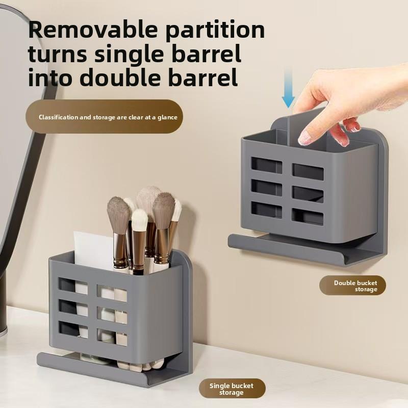 Non-perforated Comb Storage Rack, Storage Box, Bathroom, Washbasin, Toothbrush, Toothpaste, Razor, Wall Hanging