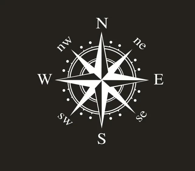 

Car Stickers Universal Navigation Compass Car Stickers Vinyl Decal Motorcycle Decoration Auto Exterior Accessories