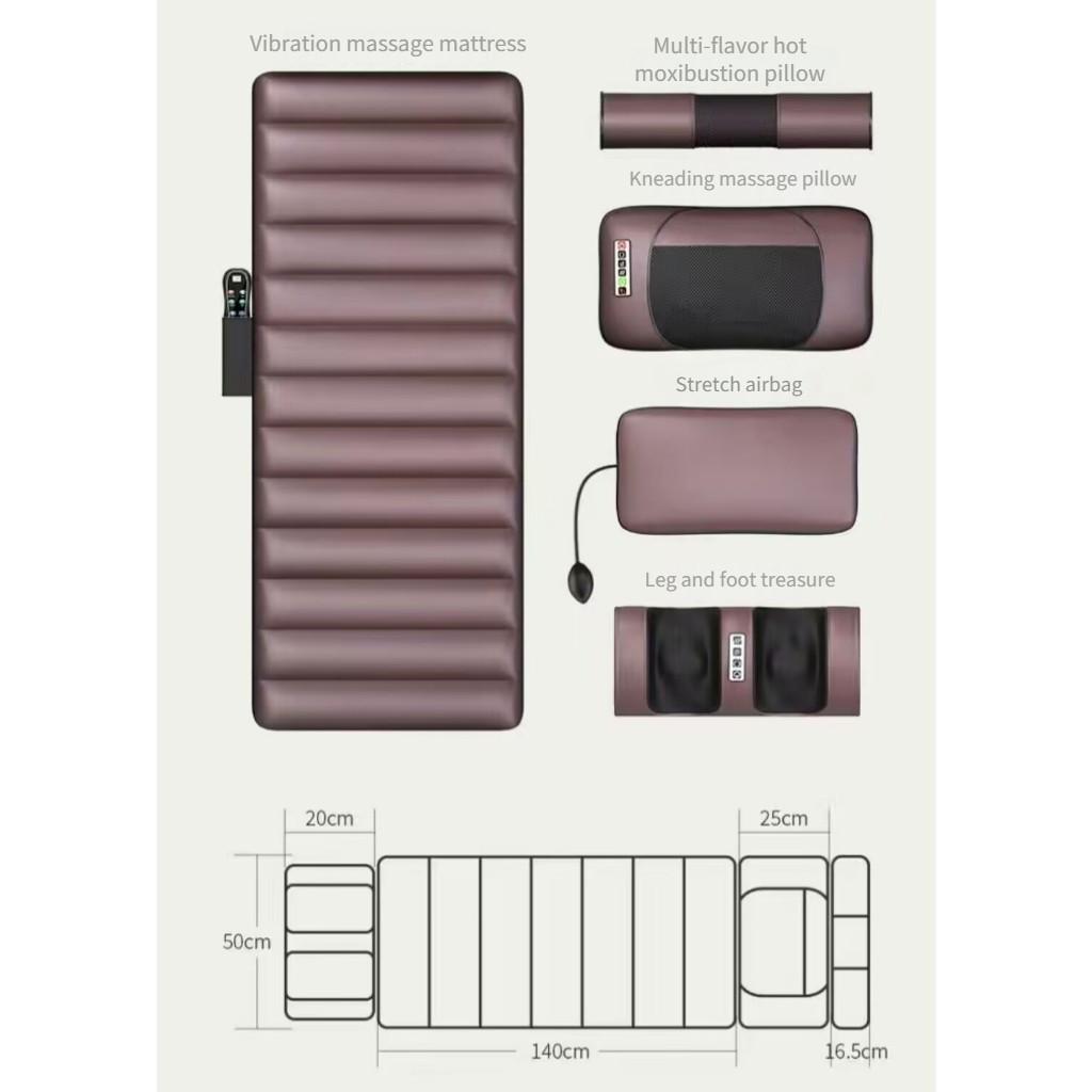 10 Vibration Motors Massage Pad 3 Vibration Intensity Back Massager Multifunctional Full Body Heating Massage Mat