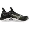 Mizuno Wave Momentum 3 Halová volejbalová obuv, Club/Indoor, Široká, Lehká, Basketbalová, Černá/Bílá/Zelená, 27,0 cm, 2.5E