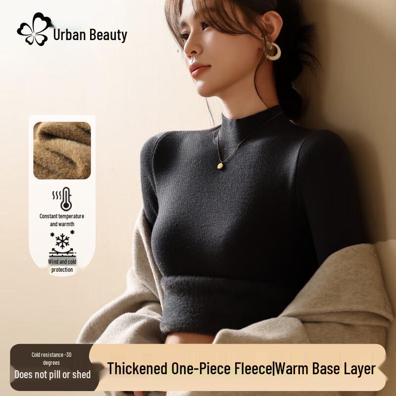 Women's Fleece-Lined Half-High Collar Pullover