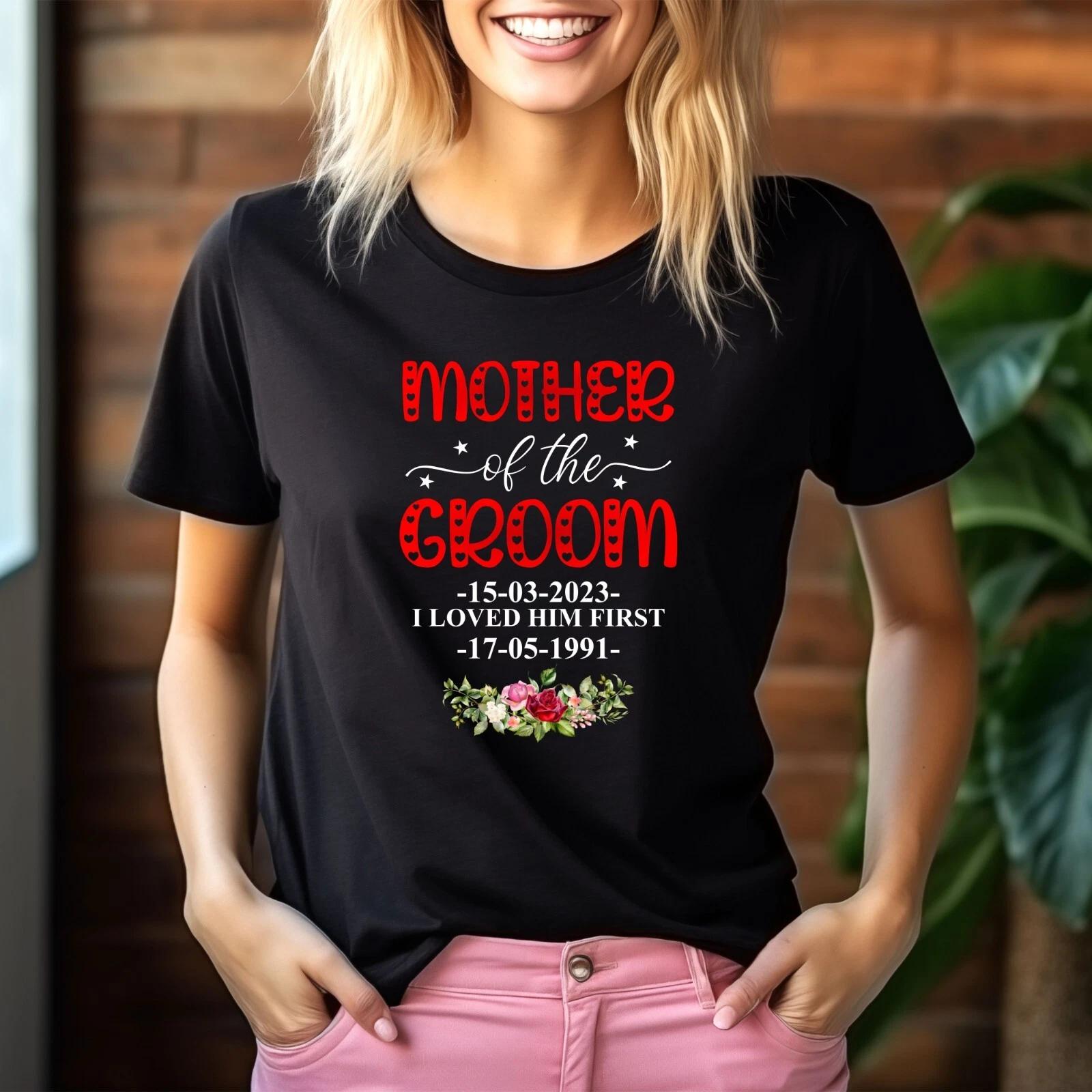 Personalised Mother Of The Groom T Shirt Bachelor Bridal Party Printed Women Top 2XL