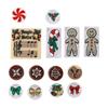 MOC Christmas Village House Building Blocks Sleigh Reindeer Tree Present Car Wreath Fireplace Gingerbread Man Bricks Toys  Gift