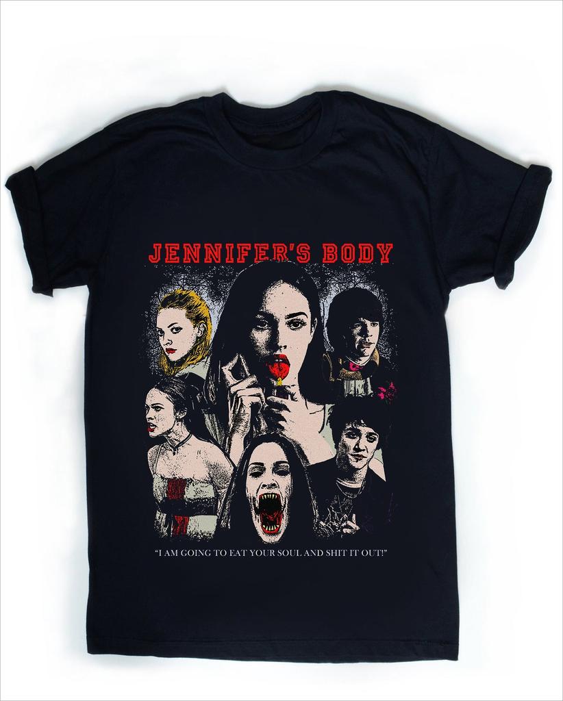 Jennifers Body Retro Horror Comedy Movie T Shirt for Unisex Women Vintage Megan Fox Cult Classic Graphic Tee