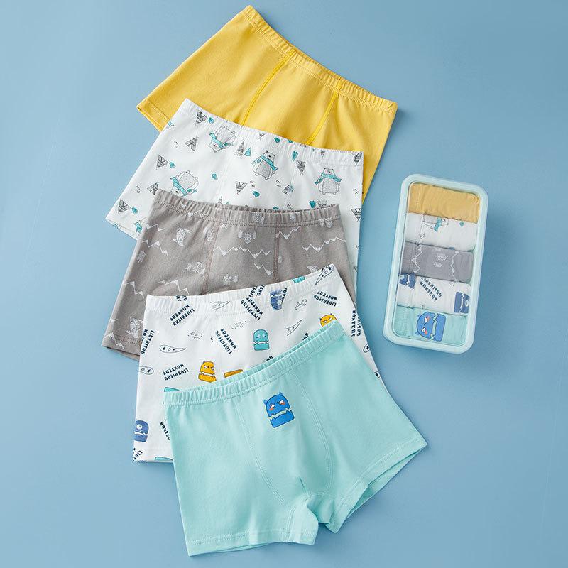 Boy's Cotton Boxer Briefs: Medium & Large Little Boys' Summer A-Class