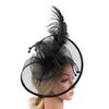 Elegant Vintage Fascinator Hat Pearl Masquerade Hair Band Bride Headdress  Stage Performance