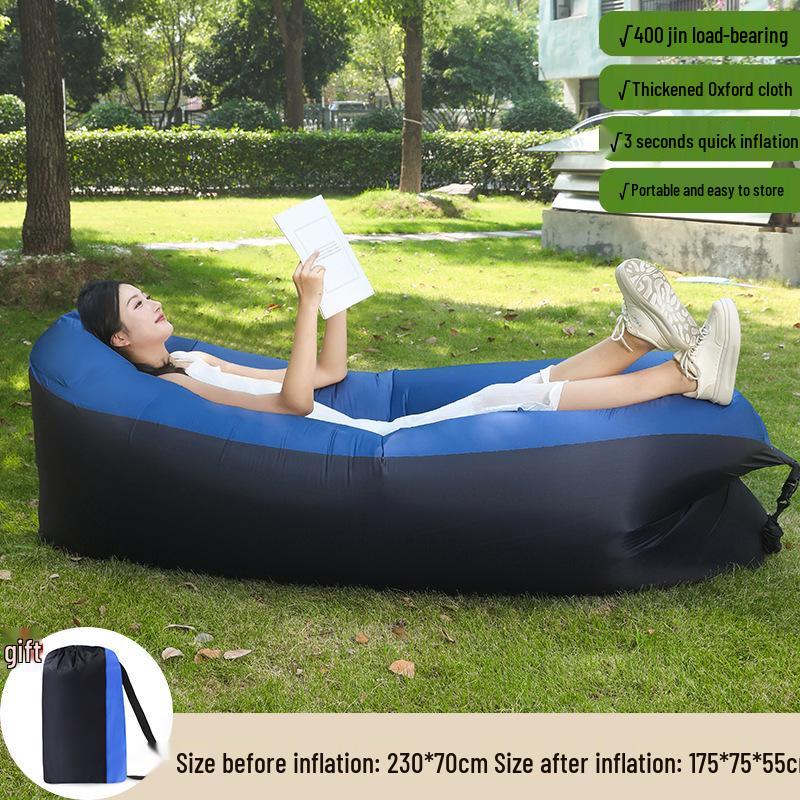 Inflatable Pillow-Style Sofa: Portable, Foldable Outdoor Air Bed for Lazy Lounging
