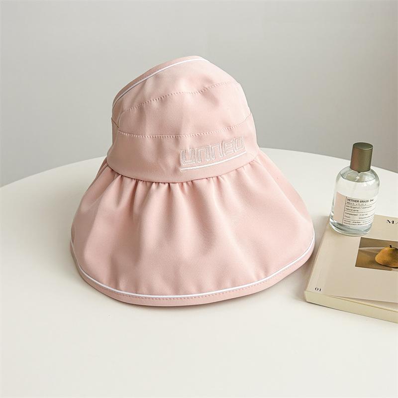 Style Hat Versatile Exquisite Letter Womens Sunshade Fishermans Hatscaps