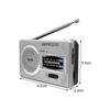 AM FM Radio Pocket Radio AM FM Transistor Radio DSP Chip Portable Pocket Mini Radio with Loudspeaker Headphone Jack Silver Gray
