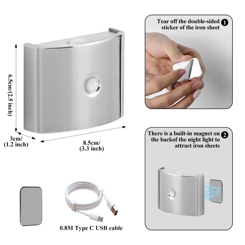 Magnetic Installation LED Induction Wall Lamp PIR Sensor Wall Sconce Bedroom Night Light