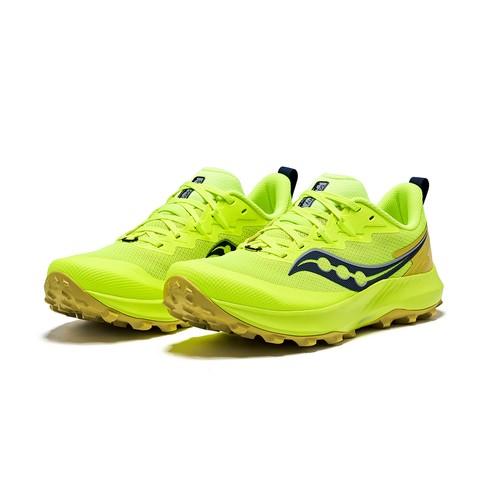 SAUCONY PEREGRINE 14 Low Top Running Shoes Men's Neon Green Blue - S20916-220