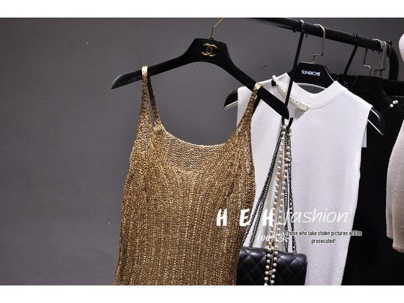 Bingbing Randigstickad Camisoletopp med Glitter