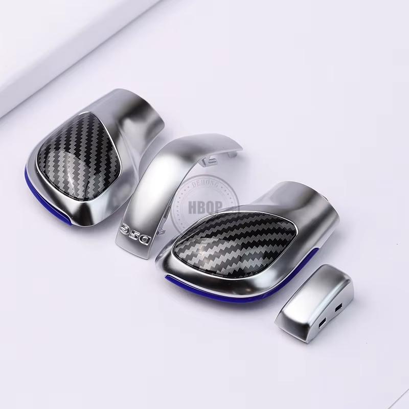 Suitable for Volkswagen Golf 6 7 R GTI Passat B7 B8 CC R20 Jetta MK6 GLI Chrome Matte, with Leather Shift Knob and Gear Side Cov