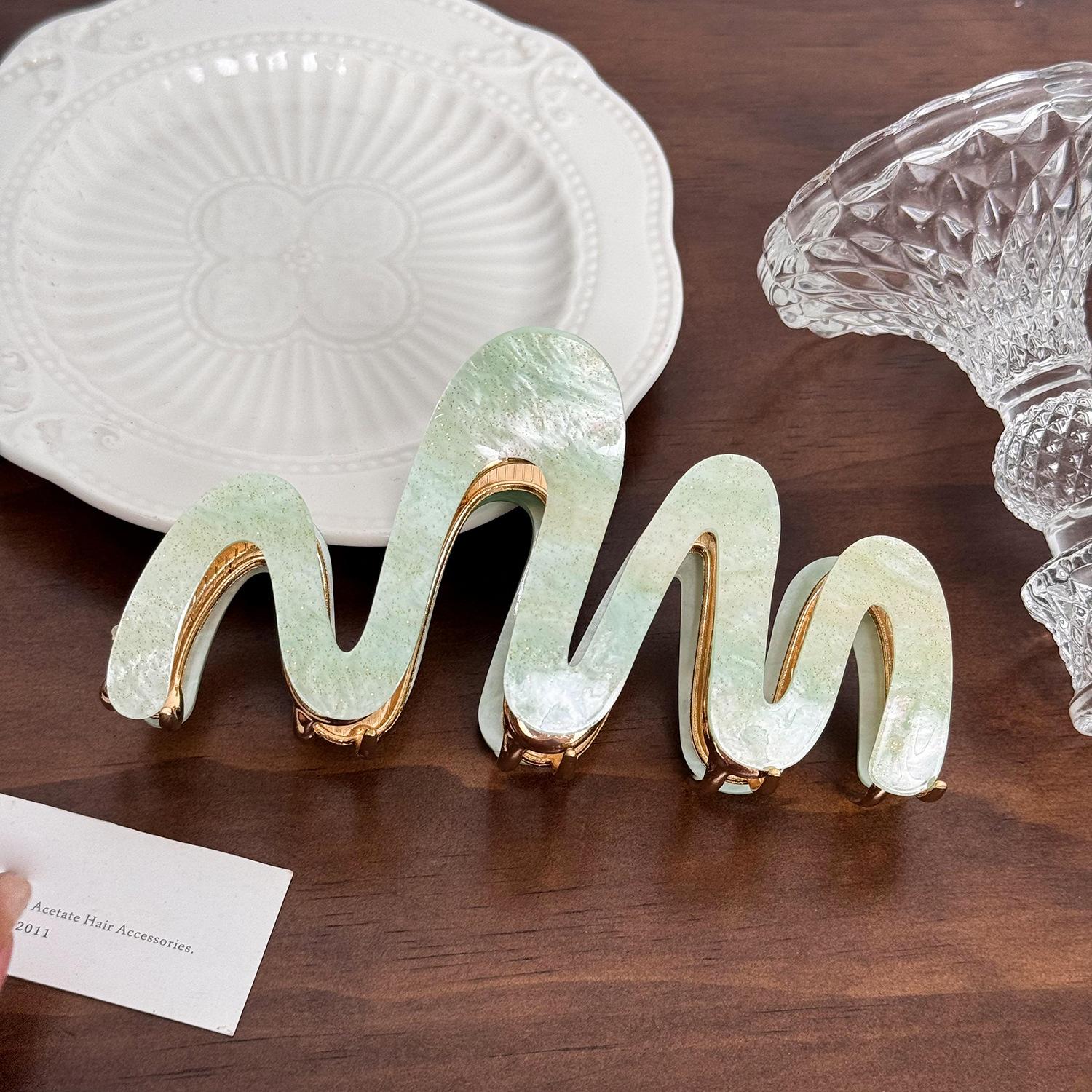 

Заколки для волос из высококачественного акрила потрясающих цветов для создания непринужденного стиля Shimmering Teal