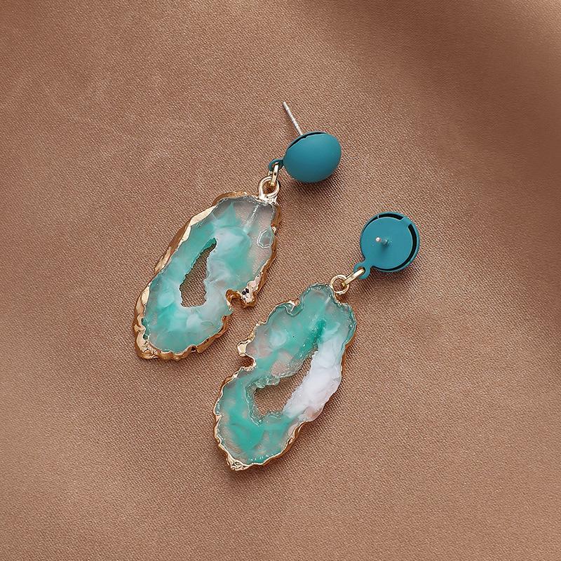 Геометрические Асимметричные Серебряные Серьги Модные Высококачественные Серьги в Стиле Ins для Женщин