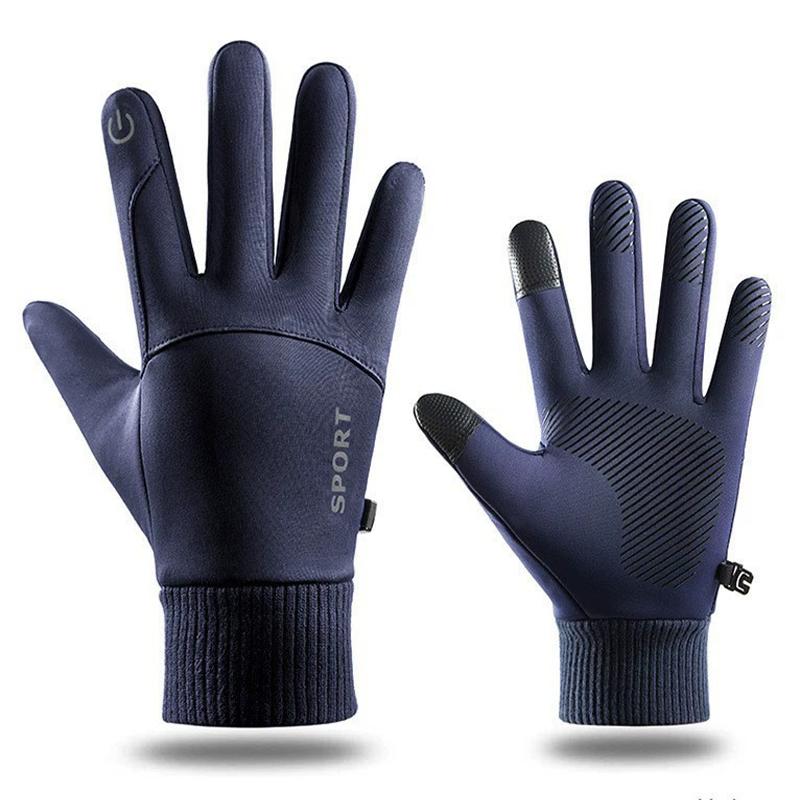 Winter Snow Warm Gloves Outdoor Cycling Full Finger TouchScreen Gloves Waterproof Fleece Gloves for Running Skiing Motorcycle