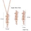 RAKOL Korean Style Fresh Floral Bridal Jewelry Set - Women's Zirconia Micro-Paved Earrings & Necklace