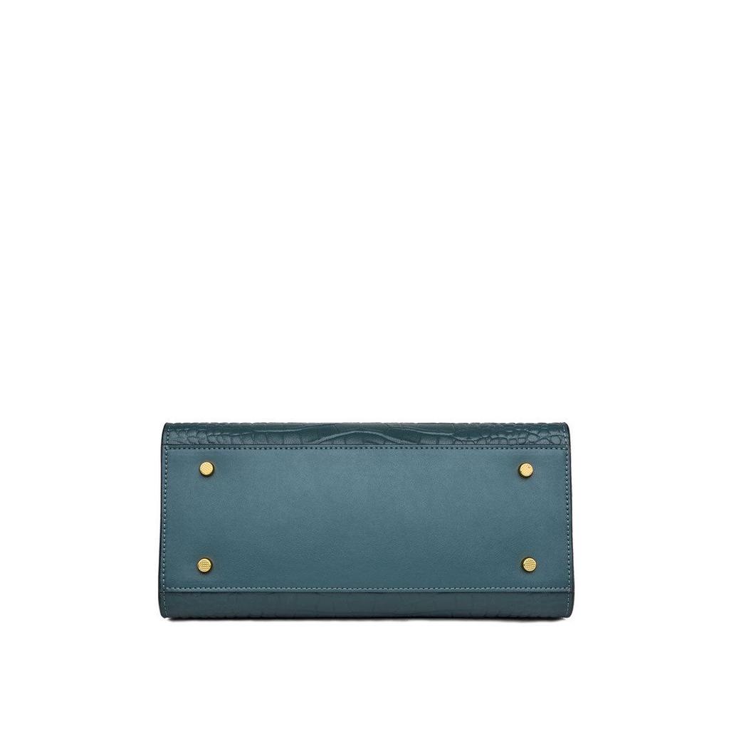 Leopard Print Genuine Leather Women's One-Shoulder Black Handbag 2025 