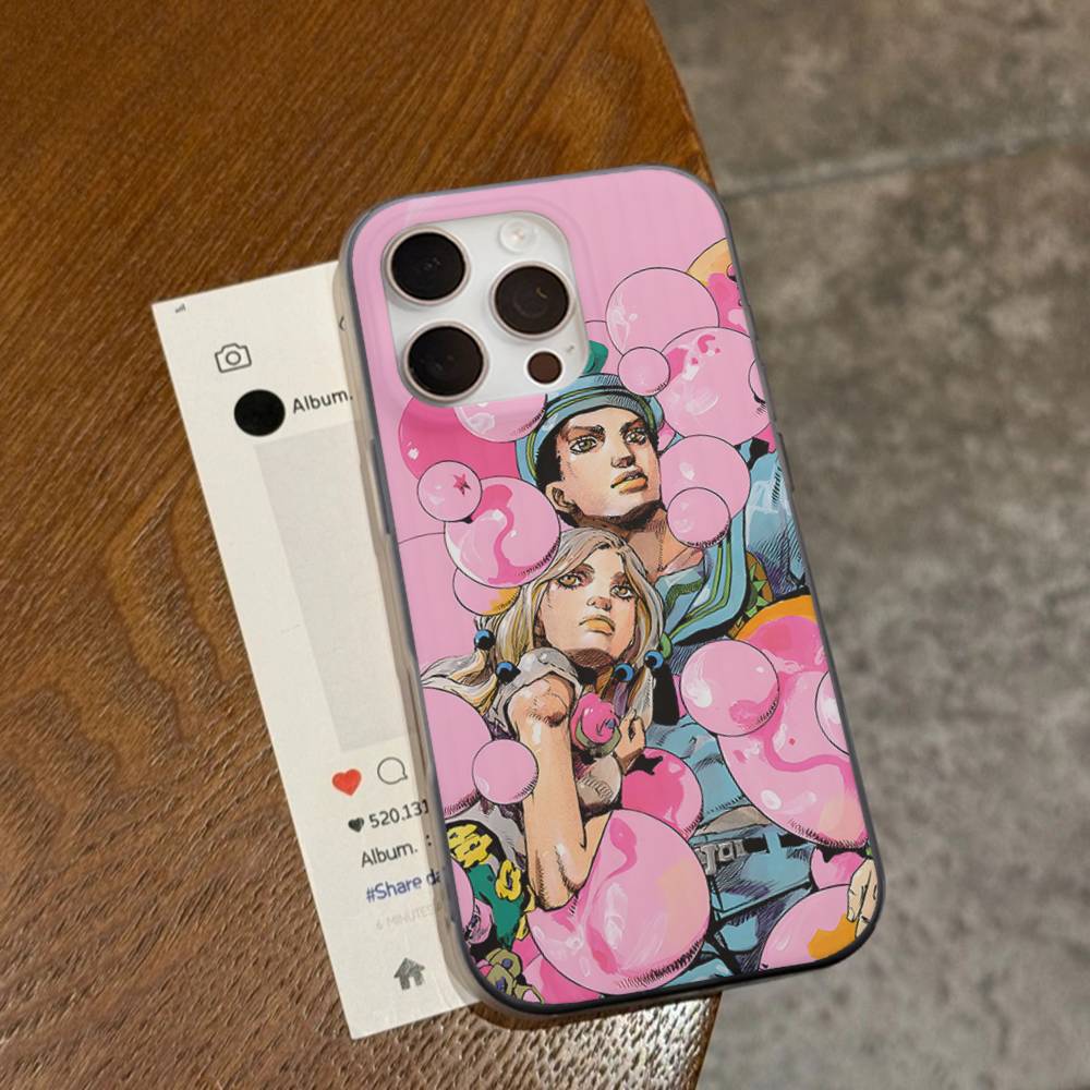 

Anime Jojo Bizarre Adventure For IPhone 17 16 15 11 12 13 14 Pro Max Plus Pro Corrugated Translucent Back Phone Cover iPhone 15pro max