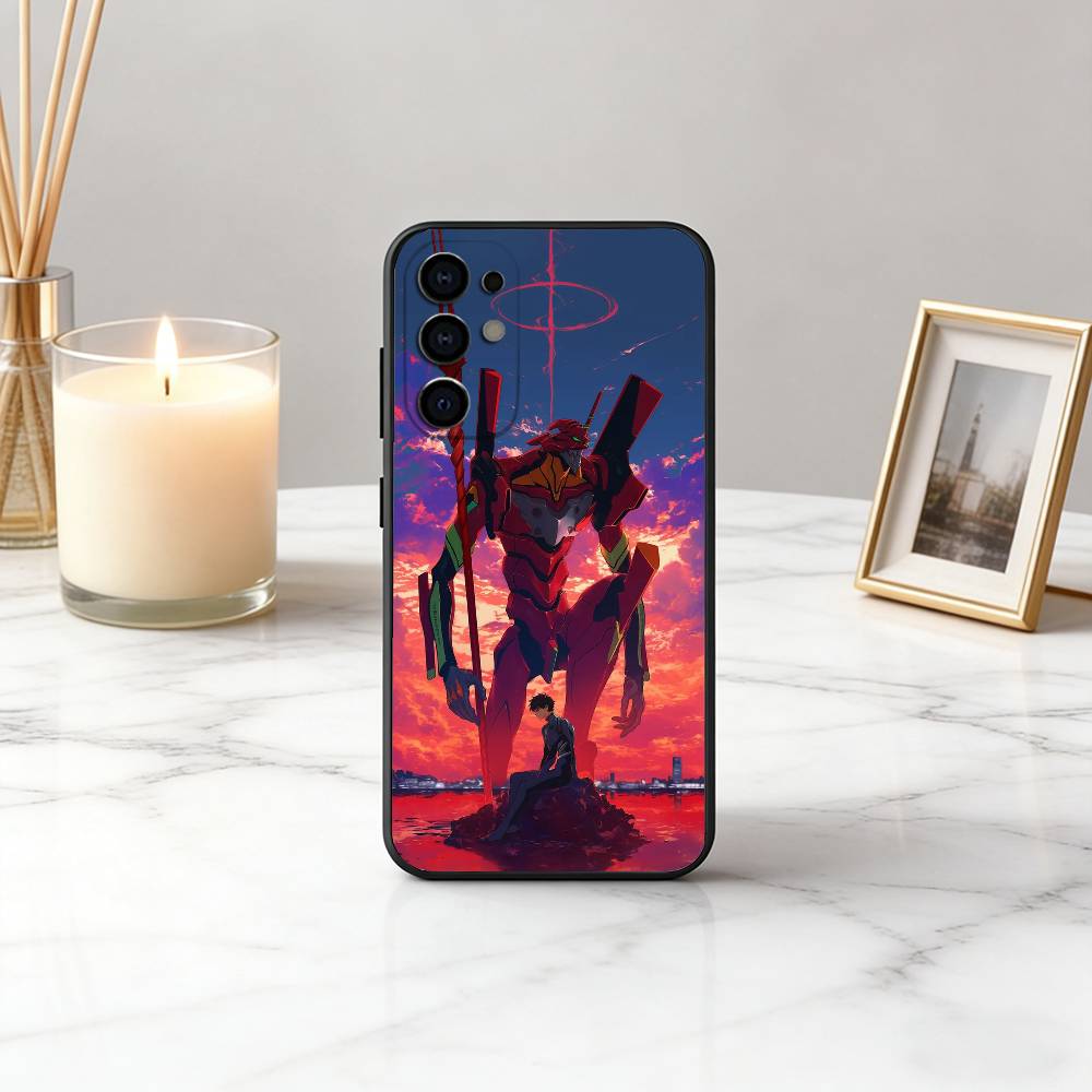 Anime EVA E-Evangelions cool Phone Case For Samsung S25,S24,S21,S22,S23,S30,Ultra,S20,Plus,Fe,Lite,Note,10,Black Cover