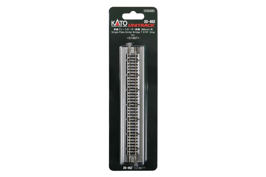 KATO N Gauge Plate Girder Model Railroad Supplies Single-track Bridge, Gray, 20-452,