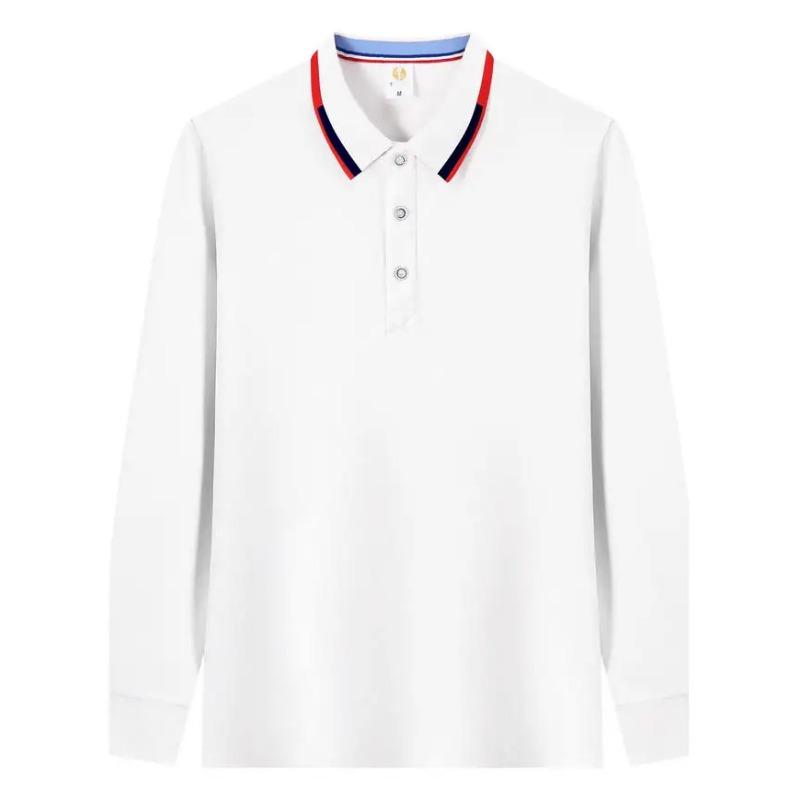 Plus Size Polo Shirt Men Women Long Sleeve T Shirts Classic Stripe Collar Autumn Fashion Brand Casual Business Top Streetwear