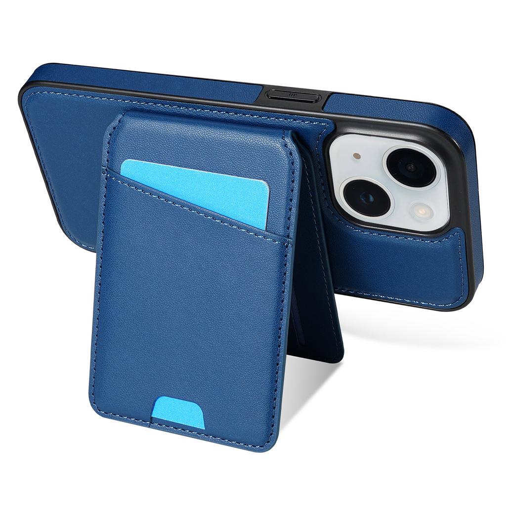 For iPhone 14 Case Compatible with MagSafe Detachable Card Holder Kickstand Leather Phone Back Cover