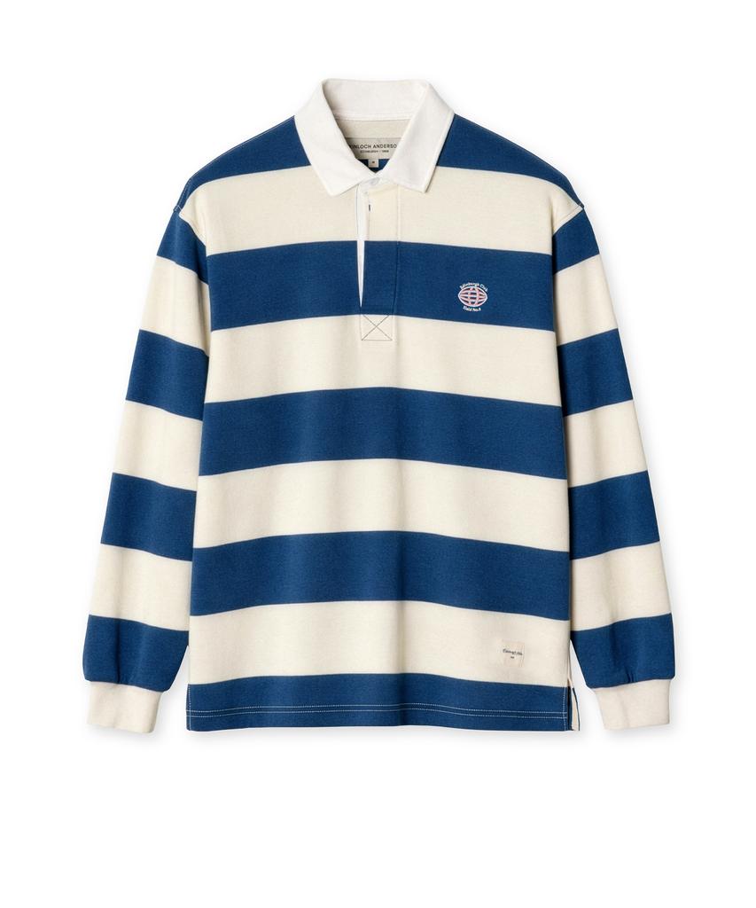 Edeunbeoleokeulleob Classic Striped Rugby T-Shirt (Blue)
