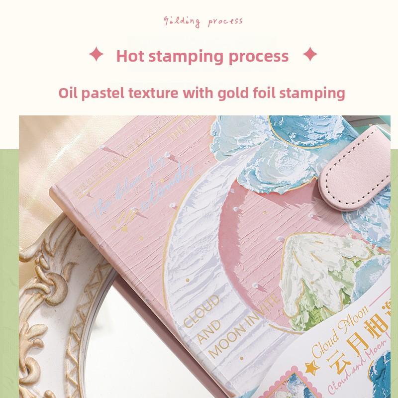 Oil Painting Illustration Handbook PU Magnetic Buckle Book Multi-functional Color Page Notebook Student Girl Stationery