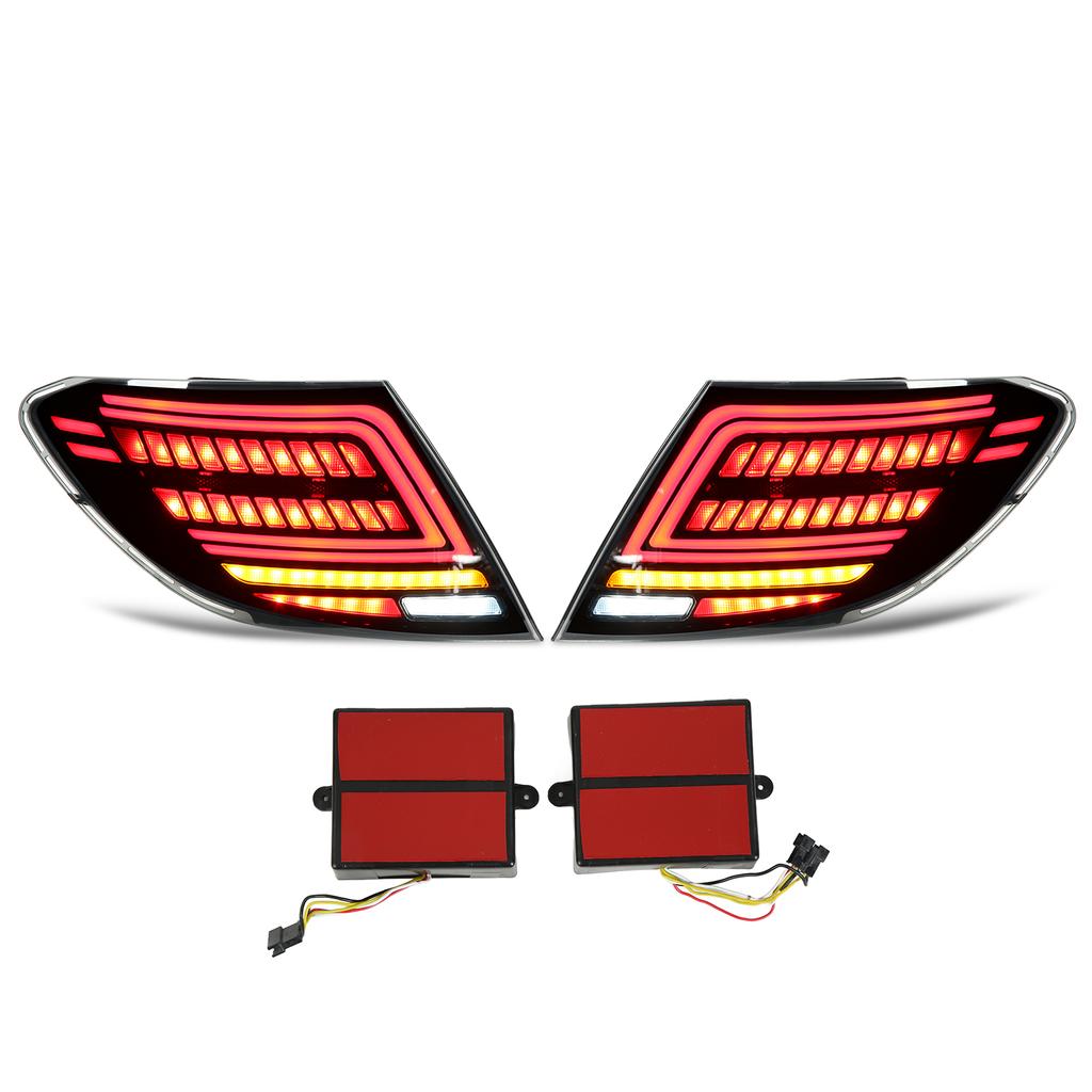 LED Tail Light Assembly Multifunction Sequential Replacement for   C Class W204 C180 C200 C300 2007‑2014