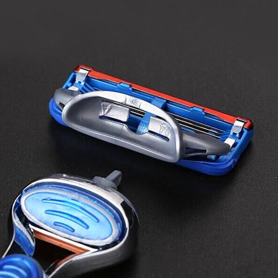 4Pcs Men Razor Blade Refills 5 Layers Stainless Steel Manual Shaver Trimmer Blades Cartridges Replacement Husband Father Gift