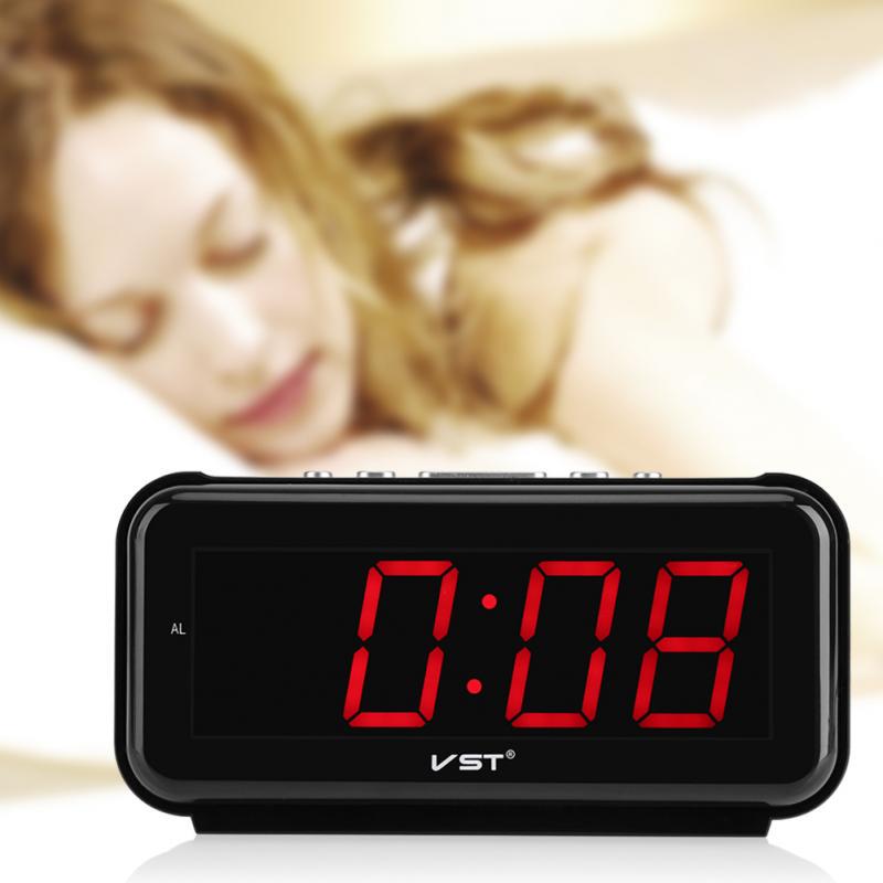 220V Home Electronic Table Digital Alarm Clock Desktop Large LED Display Snooze 220V Home Electronic Table Digital Alarm Clock Desktop Large LED Display Snooze