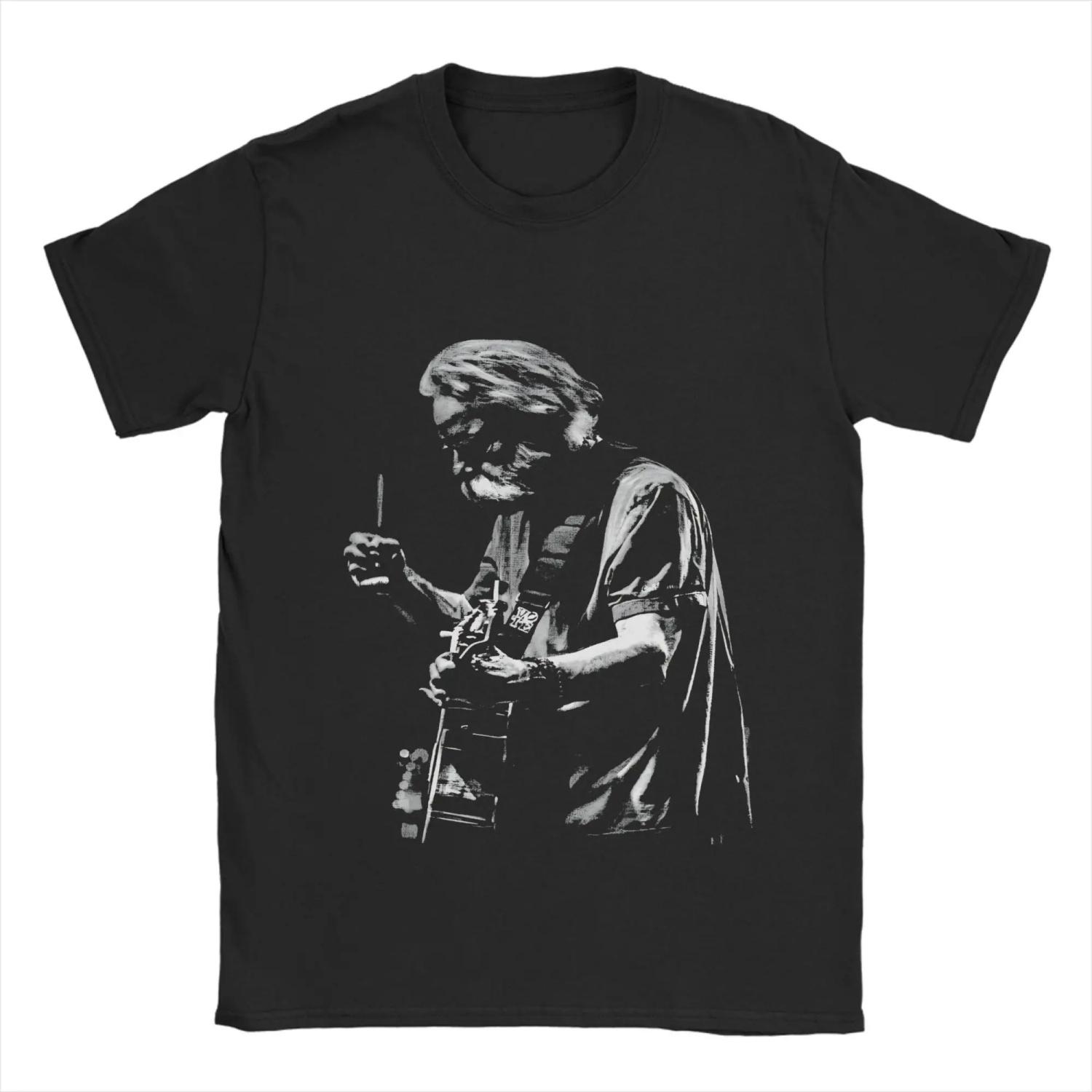 Bob Weir T Shirt Summer Hippie T-Shirts Men s 100% Cotton Comfortable Plus Size 5XL Tees Short Sleeves Funny Tshirt S чёрный